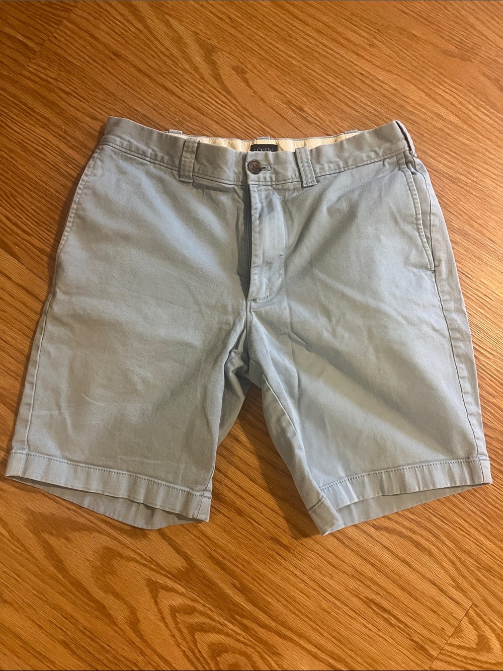J. Crew Men’s Pale Blue Flat-Front Chino Shorts